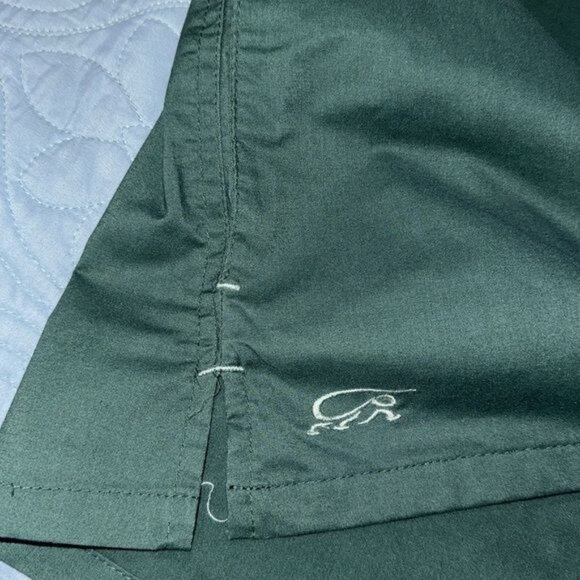 Iguana Med Womens V-Neck Scrub Top Size L Green & White Polyester - Picture 6 of 8